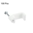 thumbnail image 3 of Unique Bargains Cable Clips, 100 Pack 12mm Nail in Cable Clips Circle Cable Clamps Cable Tacks Cord Clips, 3 of 6