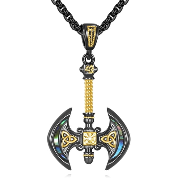 Men Necklace S925 Sterling Silver Axe Pendant Necklace Axe Jewelry Gifts for Men