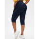 thumbnail image 4 of Pantalones Jeans Rasgados Capri Recortado Delantero Cremallera Rosegal  Vaqueros de talla grande, 4 of 5