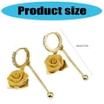 thumbnail image 3 of Fashionable Rose Ear Jewelry Lightweight Comfort Design Elegant Alloy Earrings Perfect For Casual Event, 3 of 8