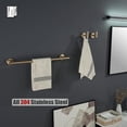 thumbnail image 6 of Champagne Bronze Towel Bar, 20.5 Inch 304 Stainless Steel Thicken 0.8mm Towel Rack Bathroom, Towel Holder Wall Mount, Useable Length 18 Inch, TB110L18-CB, 6 of 9