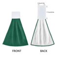 thumbnail image 3 of Haosy 2 Pack Kitchen Wash Cloths with Hanging Loops Absorbent Absorbent Quick Drying Hand Towels, Dark Green, 3 of 7