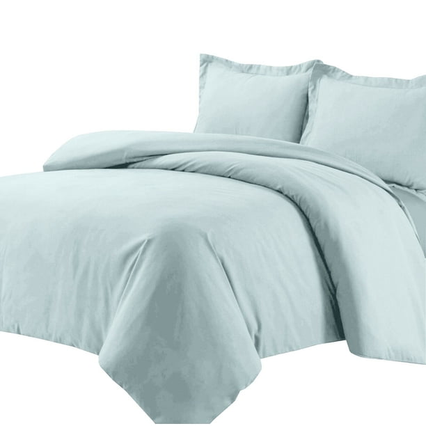 Soft 600 Thread Count 100 Cotton Duvet Cover Set Solid King