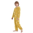 thumbnail image 7 of Soft Big Kids Onesie Pajamas Cozy Loose-Fit Jumpsuits for kids with Pockets for Christmas Lounge & Play Honey Jars and Bees Pattern, 7 of 7