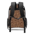 thumbnail image 2 of Honeii Leopard Printed Print Clear Backpack Heavy Duty Transparent Bag 17" See Through BookBag for Women Men Adults Work Festival Sports Travel, 2 of 7