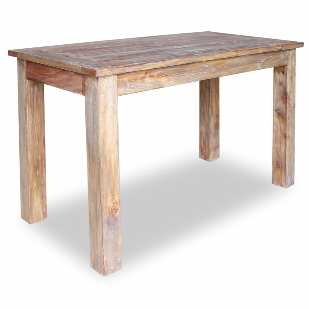 Kepooman Modern Rustic Solid Reclaimed Wood Rectangle Dining Table, 47.2" x 23.6" x 30.3", Brown Kepooman Modern Rustic Solid Reclaimed Wood Rectangle Dining Table, 47.2" x 23.6" x 30.3", Brown