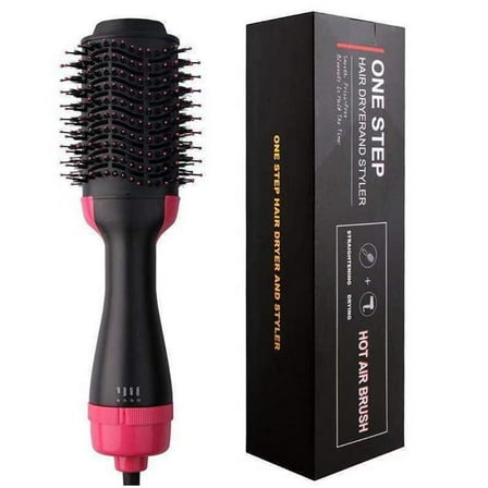 Yiliangx Hair Dryer,Volumizer Hot Air Hair Dryer Brush,Salon Negative Electric Blow Dryer Rotating Curler & Ion Hair Straightener Brush for Fast Drying,Straightening,Curling
