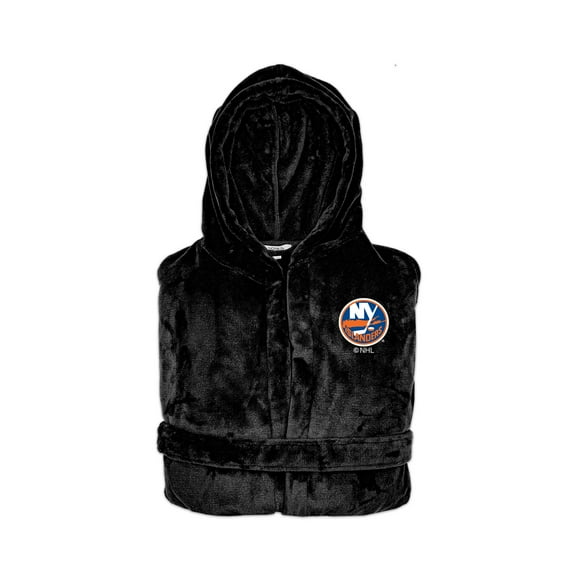 Unisex ISlide Black New York Islanders Phantom Hooded Bathrobe