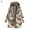 3#, variant on Winter Fashion Floral Leaf Print Fleece Lining Women Long Sleeve Hooded Coat