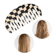 thumbnail image 5 of Unique Bargains 1 Pc Semicircle Retro Checkerboard Hair Comb Black White Acetate Sheet, 5 of 5