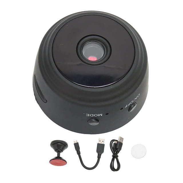 Mini cámara WiFi 1080P recargable, visión nocturna, rotación de 360°, pequeña cámara de video para casa y oficina.