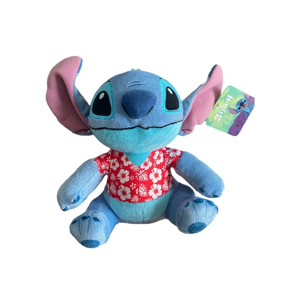 Disney Stitch Plush stuffed with hawaiian shirt 8.5"