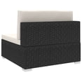thumbnail image 4 of vidaXL Sectional Middle Seat with Cushions Poly Rattan Black, 4 of 5