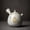 B, variant on 230ml Handmade Cute Cat Pattern Ceramic Kettle Chinese Ru Kiln Side Handle Teapots Travel Portable Filter Tea Pot Home Tea Set