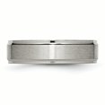 thumbnail image 3 of Titanium Ridged Edge 6mm Brushed and Polished Band Size 11.5, 3 of 6