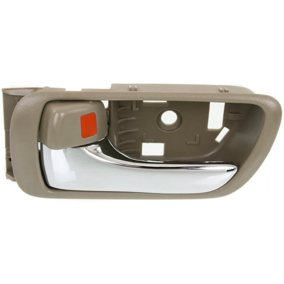 Interior Door Handle Compatible with 2002-2006 Toyota Camry Front or Rear, Driver Side Japan or USA Built Vehicle Beige bezel with chrome lever
