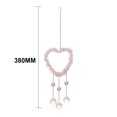 thumbnail image 3 of Adornos De Cristal Campanillas de viento de grava de cristal para decoración de jardín (corazón rosa) Tmvgtek Libre de BPA, 3 of 4