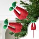 thumbnail image 1 of Adorno de árbol de Navidad | Decoración festiva de la pierna de Santa | Inserto de Tela Roja para las Fiestas | Decoración navideña juguetona para la cima del árbol o la rama | 30x11x4cm | 1 paquete, 1 of 6