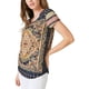 thumbnail image 3 of Camiseta Lucky Brand Persian Carpet para mujer, color azul marino, multicolor, 3 of 3