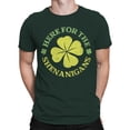 thumbnail image 2 of Here for the Shenanigans Fun St. Patricks Day Shamrock Men's T-shirt, 2 of 3