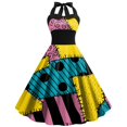 thumbnail image 5 of Disfraz de Sally para Halloween, vestido de rayas con estampado digital, B360-1025, 5 of 5