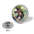 thumbnail image 3 of Surfing Dinosaurs Aluminium Alloy Round Badge Brooch Pins for Men Funny Brooches Elegant Pin for Women Fashion Button Badges Brooch for Hats Jackets Shirts, 3 of 8