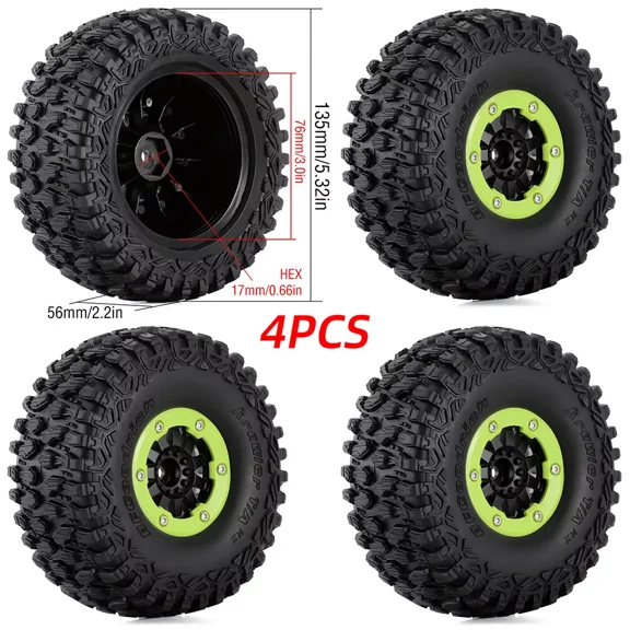 RC Car Wheel Tire 2.8"17mm Hex Tyre Fits for 1/7 Traxxas UDR ARRMA Short Truck Buggy