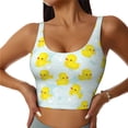 thumbnail image 1 of Fotbe cute rubber duck Sujetador Deportivo Largo sin Aros para Mujer con Almohadillas y Soporte Medio, Transpirable y Absorbente, Camiseta Tipo Chaleco o Tank Top-Large, 1 of 8