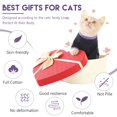 thumbnail image 5 of ZZ Cat Pajamas for Cats Only, Sticky Hair Cat Clothes, Sphynx Hairless Cats Sweater, Cat Onesie for Cats After Surgery Female Male, Prevent Lost Hair Kitten Onesie Shirts Costumes Outfits for Pet, 5 of 6