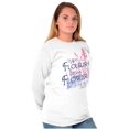 thumbnail image 5 of Flourish Flowers Jesus Christian God Women's Long Sleeve T Shirt Brisco Brands S, 5 of 6
