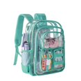 thumbnail image 5 of MuXiKeJi Clothes Clear Bookbag with Chest Strap, 17" Heavy Duty See Through Backpack with Anti-theft Hook & S-shaped Shouler Straps, Large Clear Bags for Work Sport School Travel, 5 of 5