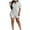 White, variant on Lindreshi Womens 2 Piece Outfit Summer Women's Solid Color Pleated Casual Fashion Short Sleeve Two Piece Set