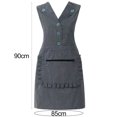 thumbnail image 4 of LCXmlly Kitchen Apron Cooking Apron Sleeveless Oilproof Zipper Pocket Western Style Lapel Plaid Pattern, 4 of 6