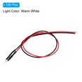 thumbnail image 3 of Diodo LED de 3mm, 100 Pcs 3-6V DC Mini Luces LED con Cable, Luz Cálida, 3 of 5