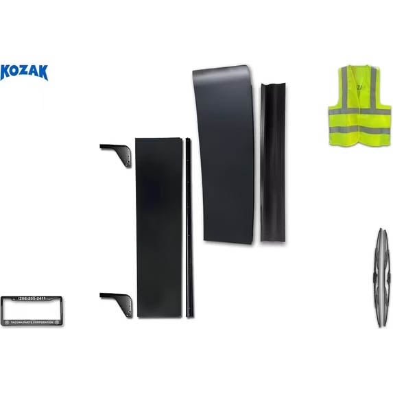 Cab Cabin Lower and Upper Sleeper Fairings Set with Upper Extension, Left Driver Side, Compatible with  T680 Next Gen 2022 