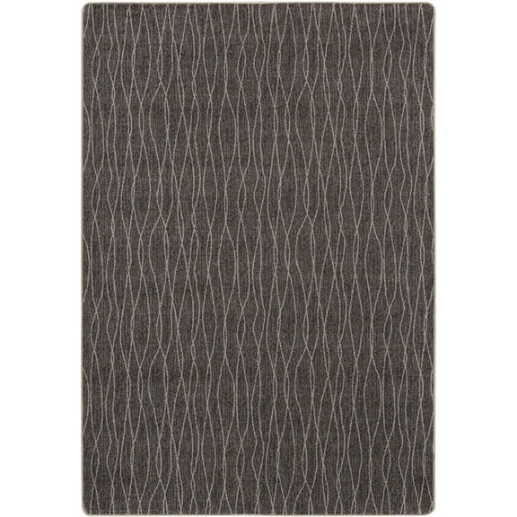 Milliken Imagine Area Rug FLOW II CHARCOAL Flow Ii Charcoal Waves Lines 10 9 x 13 2 Rectangle