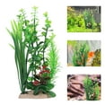 thumbnail image 2 of Shisuyan Artificial Plastic Aquatic Grass Simulation Green 1Pcs 9.5X4.9X1.8in, 2 of 8