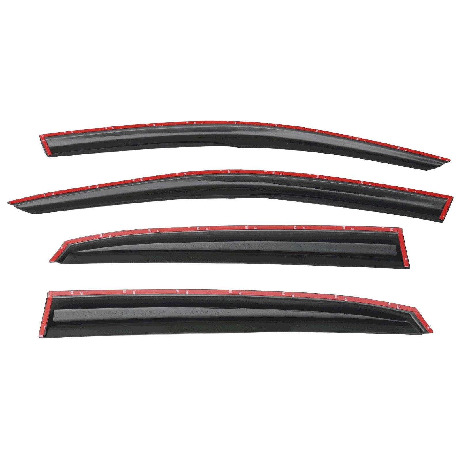 Ikon Motorsports Compatible with 17-21 Honda Civic Hatchback MU Style Acrylic Window Visors Vent Windshield Deflector Rain Guard 4Pc Set Outside Mount
