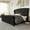 Black, variant on VANACC Queen Size Platform Bed Frame, Velvet Upholstered Sleigh Bed with Scroll Wingback Headboard & Footboard/Button Tufted/No Box Spring Required/Easy Assembly/Black