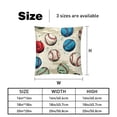 thumbnail image 5 of Baseball Velvet Pillow Covers Set of 2 with Unique Patterns for Decorative Pillows - 16x16, 18x18, 20x20 Inches for Various Occasions - Includes Pillow Inserts - 230 Characters, 5 of 6
