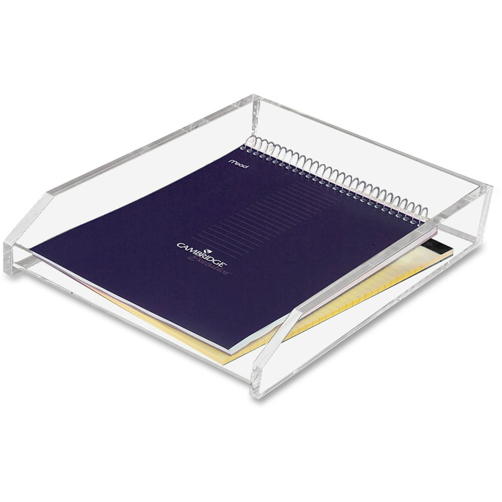 Kantek Clear Acrylic Single Letter Tray, 4.75inch x 14inch x 10.5