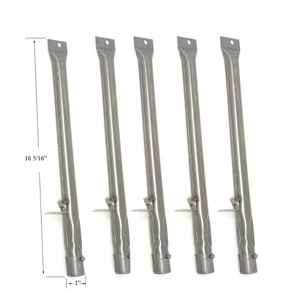 Replacement STAINLESS STEEL BURNER For BRINKMANN 810-4580-SB, 810-6570-F, 810-6680-S Gas Models, 5-Pack