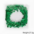 thumbnail image 3 of Hvmvliv St. Patrick's Day Four Leaf Clover Wreath, 20 cm Green Window Hanging Wreath Decoration for Holiday & Party Ornament Green, 3 of 9