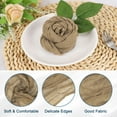 thumbnail image 3 of Uxcell 12Pcs Cheesecloth Napkins, 20x20 Inch Brown Rustic Dinner Napkins for Wedding Table Decor, 3 of 7