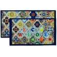 thumbnail image 2 of Kashi Home Kitchen Rug, Area Rug, Mat, Beautiful Print Non-Skid Latex Back Santos Welcome 3pc Set (2 18x30 D Shape & 1 20x40), 2 of 5