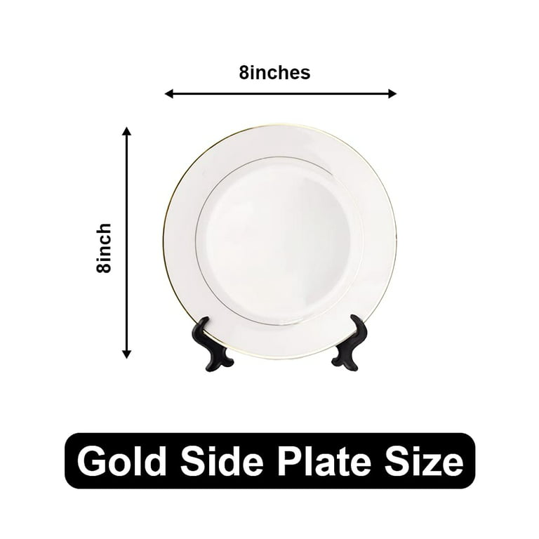 Sublimation 10 Rim Plate with Gold Trim, sublimatable plate