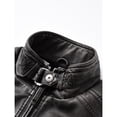 thumbnail image 4 of Men's retro thickened jacket multi-pocket coat stand-up collar PU leather jacket plus size jacket motorcycle suit, 4 of 8