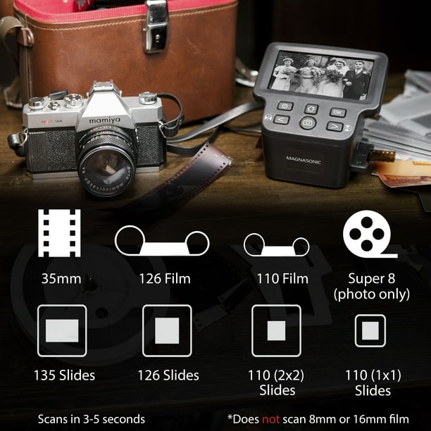 Magnasonic Tout-en-un Scanner de Film 24MP avec Grand Écran de 5