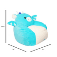thumbnail image 3 of Squishmallows Official Tatiana Bean Bag Chair - 30 in Wide Kids Squishy Soft Chair, Blue, 3 of 6