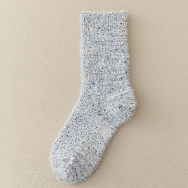 Calcetines de invierno para mujer, calcetines de tubo medio con forro polar para mayor calidez y protección contra el frío, calcetines de forro polar, calcetines de algodón para mujer